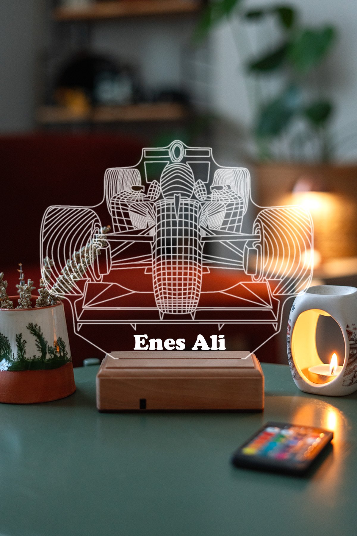 MDW-CR-1050 Kişiye Özel Formula F1 Masaüstü 3D Led Lamba - Görsel 1