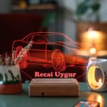 Kişiye Özel 3D Spor Araba Masaüstü Led Lamba