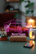 Kişiye Özel 3D Spor Araba Masaüstü Led Lamba - Görsel 3