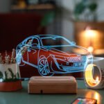 Kişiye Özel Plakalı Peugeot 508 Hediyelik 16 Renkli Gece Lambası