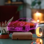 Porsche 911 Kişiye Özel Plakalı Kumandalı Gece Lambası