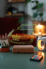 Bmw Hediye E60 Kişiye Özel Plakalı Kumandalı 16 Renkli Gece Lambası - Görsel 6