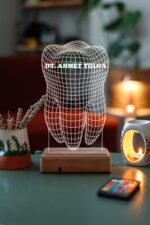 Diş Doktorlarına Özel 3D 16 Renk Dekoratif Led Lamba