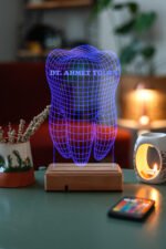 Diş Doktorlarına Özel 3D 16 Renk Dekoratif Led Lamba - Görsel 2