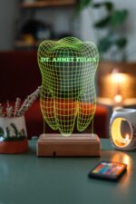 Diş Doktorlarına Özel 3D 16 Renk Dekoratif Led Lamba - Görsel 3