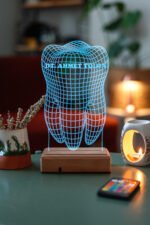 Diş Doktorlarına Özel 3D 16 Renk Dekoratif Led Lamba - Görsel 4