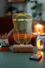 Diş Doktorlarına Özel 3D 16 Renk Dekoratif Led Lamba - Görsel 5