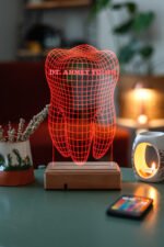 Diş Doktorlarına Özel 3D 16 Renk Dekoratif Led Lamba - Görsel 6