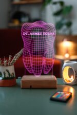 Diş Doktorlarına Özel 3D 16 Renk Dekoratif Led Lamba - Görsel 7