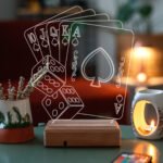 Özel Üretim Oyun Kartları 3D Dekoratif Led Lamba