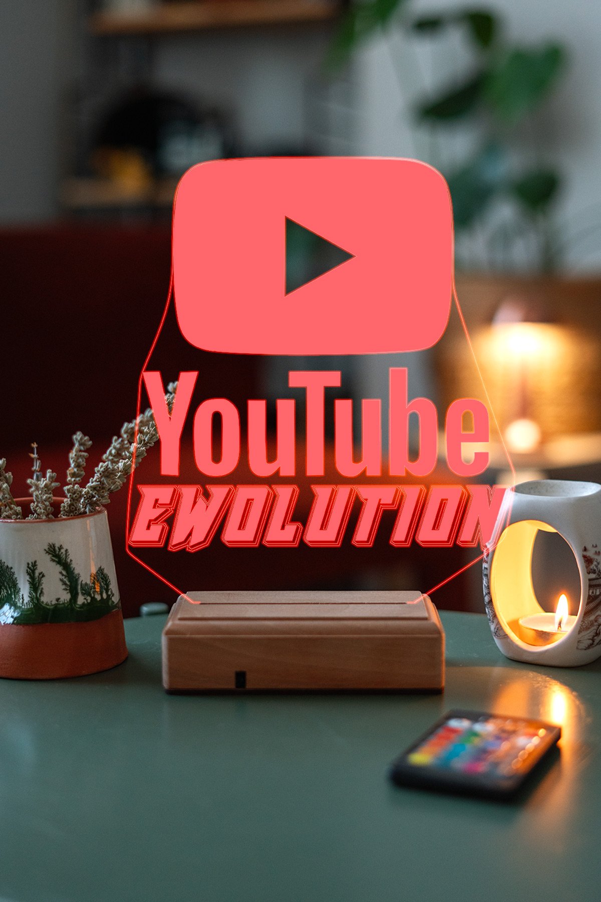 MDW-DU-1040 Kişiye Özel Youtube Masaüstü 3D Dekoratif Led Lamba - Görsel 1