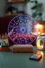 3D Astroloji Burçlar 16 Renk Gece Lambası - Görsel 6