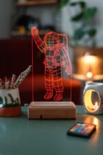 3D Astronot Masaüstü Dekoratif Led Lamba - Görsel 5
