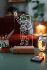 3D Astronot Masaüstü Dekoratif Led Lamba - Görsel 7