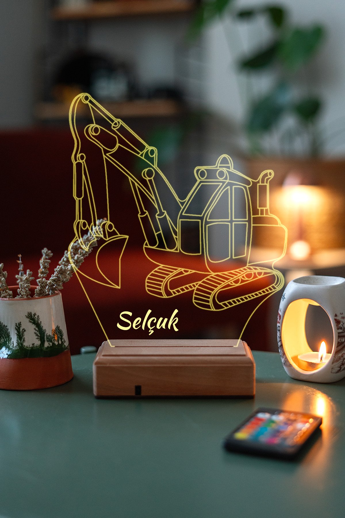 MDW-DU-1140 Çocuklara Özel 3D Kepçe Masaüstü Dekoratif Led Lamba - Görsel 1