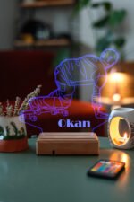 Kişiye Özel 3D Kaykay Masaüstü Dekoratif Led Lamba - Görsel 2