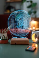 Kişiye Özel 3D Lastik ve Jant Masaüstü Dekoratif Led Lamba - Görsel 4