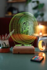 Kişiye Özel 3D Lastik ve Jant Masaüstü Dekoratif Led Lamba - Görsel 5