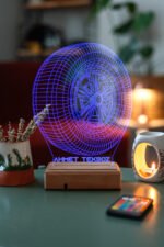 Kişiye Özel 3D Lastik ve Jant Masaüstü Dekoratif Led Lamba - Görsel 6