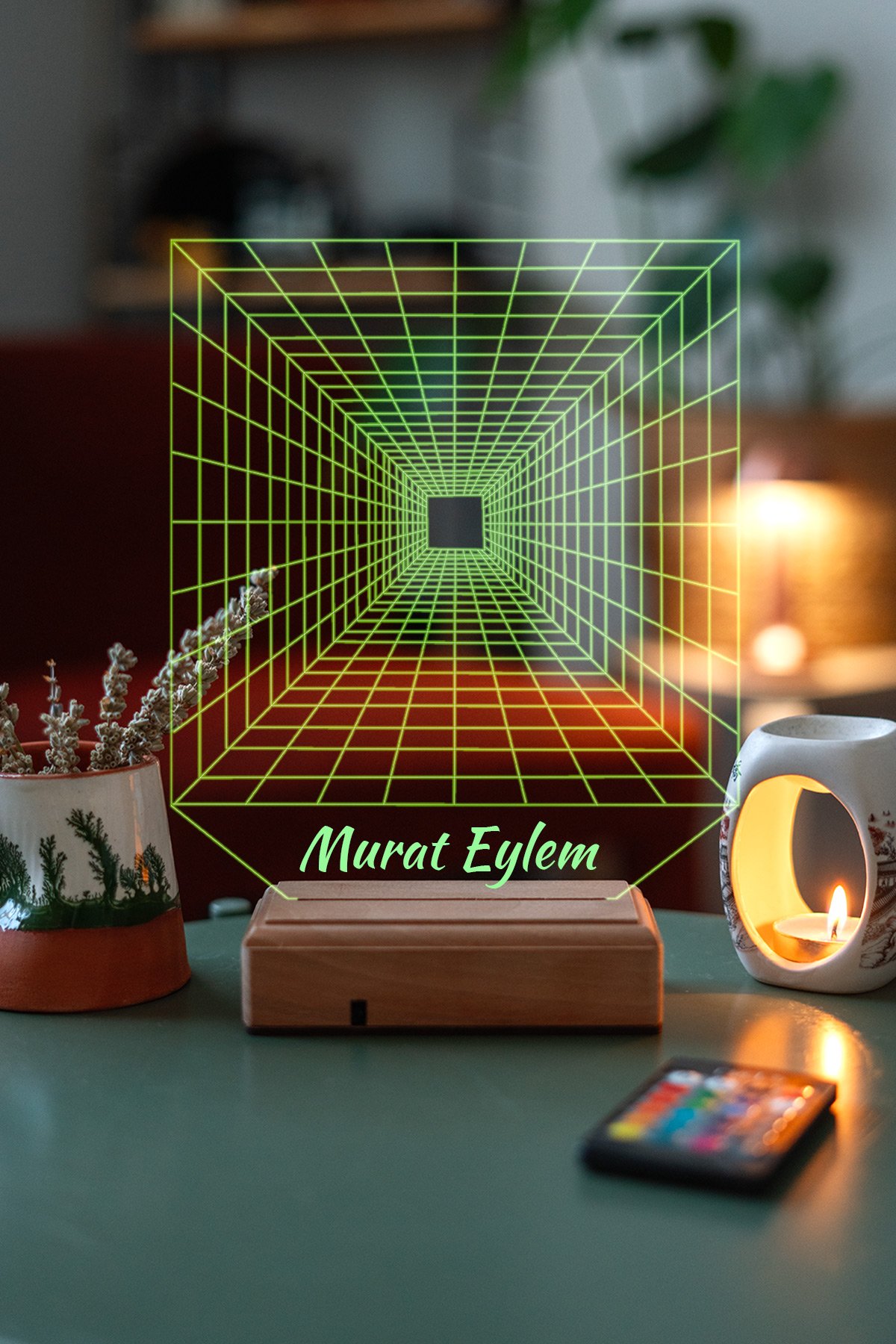 MDW-DU-1200 Özel Tasarım Sonsuzluk 3D 16 Renk Dekoratif Led Lamba - Görsel 1