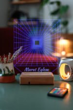 Özel Tasarım Sonsuzluk 3D 16 Renk Dekoratif Led Lamba - Görsel 2