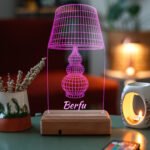 Dekoratif 3D Vazo 16 Renk Dekoratif Led Masa Lambası
