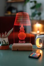 Dekoratif 3D Vazo 16 Renk Dekoratif Led Masa Lambası - Görsel 2