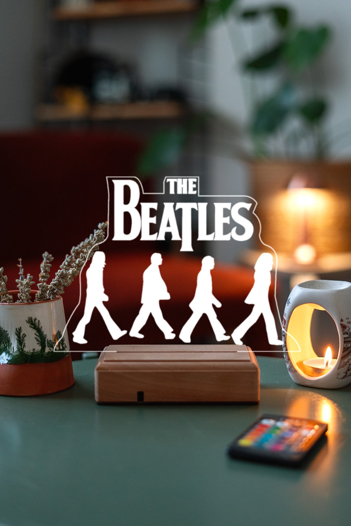MDW-DU-1360 The Beatles Hediye 16 Renkli Kumandalı Gece Lambası - Görsel 1