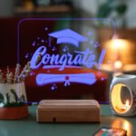 Congratulations Mezuniyet Hediyesi 16 Renkli Kumandalı Gece Lambası