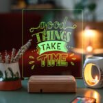 Good Things Take Time Ev Hediyesi 16 Renkli Gece Lambası