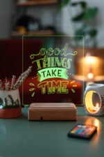 Good Things Take Time Ev Hediyesi 16 Renkli Gece Lambası