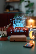 Good Things Take Time Ev Hediyesi 16 Renkli Gece Lambası - Görsel 2
