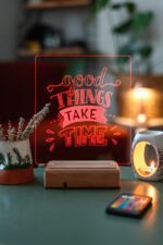Good Things Take Time Ev Hediyesi 16 Renkli Gece Lambası - Görsel 4