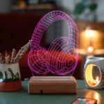 Müzik Sevenlere Hediye 3D Kulaklık 16 Renkli Gece Lambası