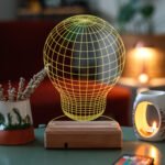 3D Dekoratif Ampul 16 Renkli Kumandalı Gece Lambası