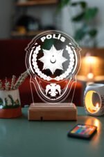 Kişiye Özel Polislere Hediyelik 16 Renk Kumandalı Gece Lambası