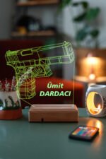 Kişiye Özel İsimli Silah 16 Renkli Kumandalı Gece Lambası - Görsel 3