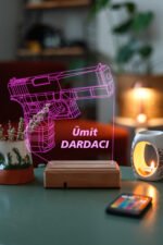 Kişiye Özel İsimli Silah 16 Renkli Kumandalı Gece Lambası - Görsel 7