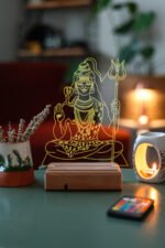 Lord Shiva 16 Renkli Kumandalı Gece Lambası - Görsel 3