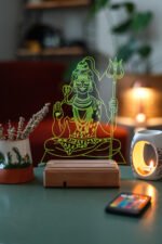 Lord Shiva 16 Renkli Kumandalı Gece Lambası - Görsel 5