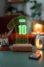 Futbol Sevenlere Hediye Tasarım 3D Led Forma Gece Lambası - Görsel 2