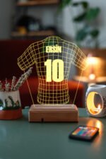 Futbol Sevenlere Hediye Tasarım 3D Led Forma Gece Lambası - Görsel 3