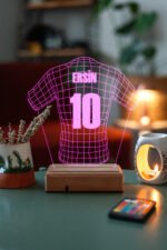 Futbol Sevenlere Hediye Tasarım 3D Led Forma Gece Lambası - Görsel 5