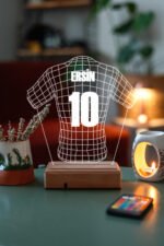 Futbol Sevenlere Hediye Tasarım 3D Led Forma Gece Lambası - Görsel 7