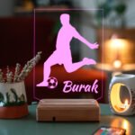 Kişiye Özel Hediye Futbol 3D Led Masaüstü ve Gece Lambası