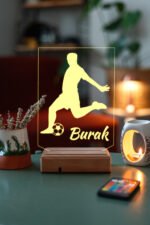Kişiye Özel Hediye Futbol 3D Led Masaüstü ve Gece Lambası - Görsel 3