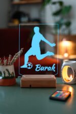Kişiye Özel Hediye Futbol 3D Led Masaüstü ve Gece Lambası - Görsel 4