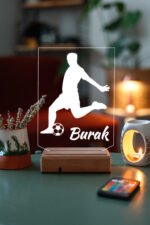 Kişiye Özel Hediye Futbol 3D Led Masaüstü ve Gece Lambası - Görsel 7