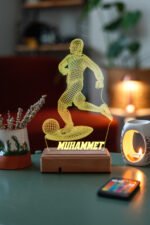 Futbol ve Futbolcu Sevenlere Hediye 3D Gece Lambası - Görsel 3