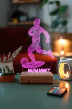 Futbol ve Futbolcu Sevenlere Hediye 3D Gece Lambası - Görsel 5